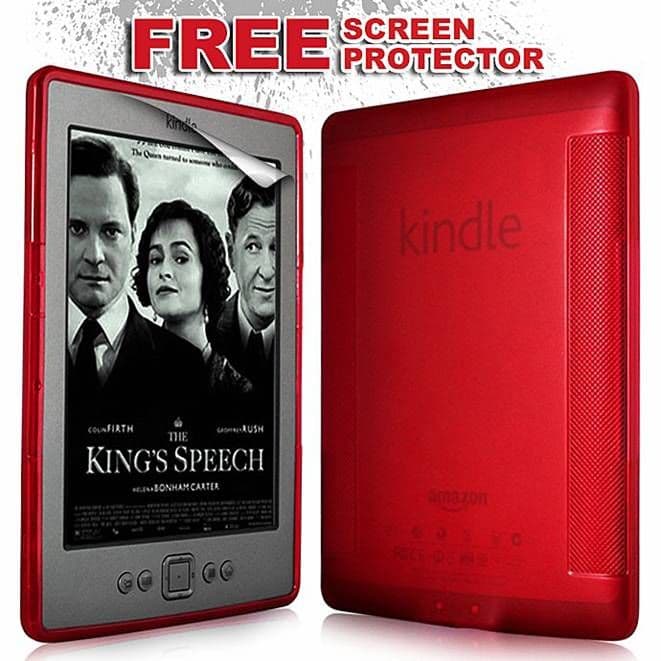 KINDLE 4 RED GEL SKIN COVER
